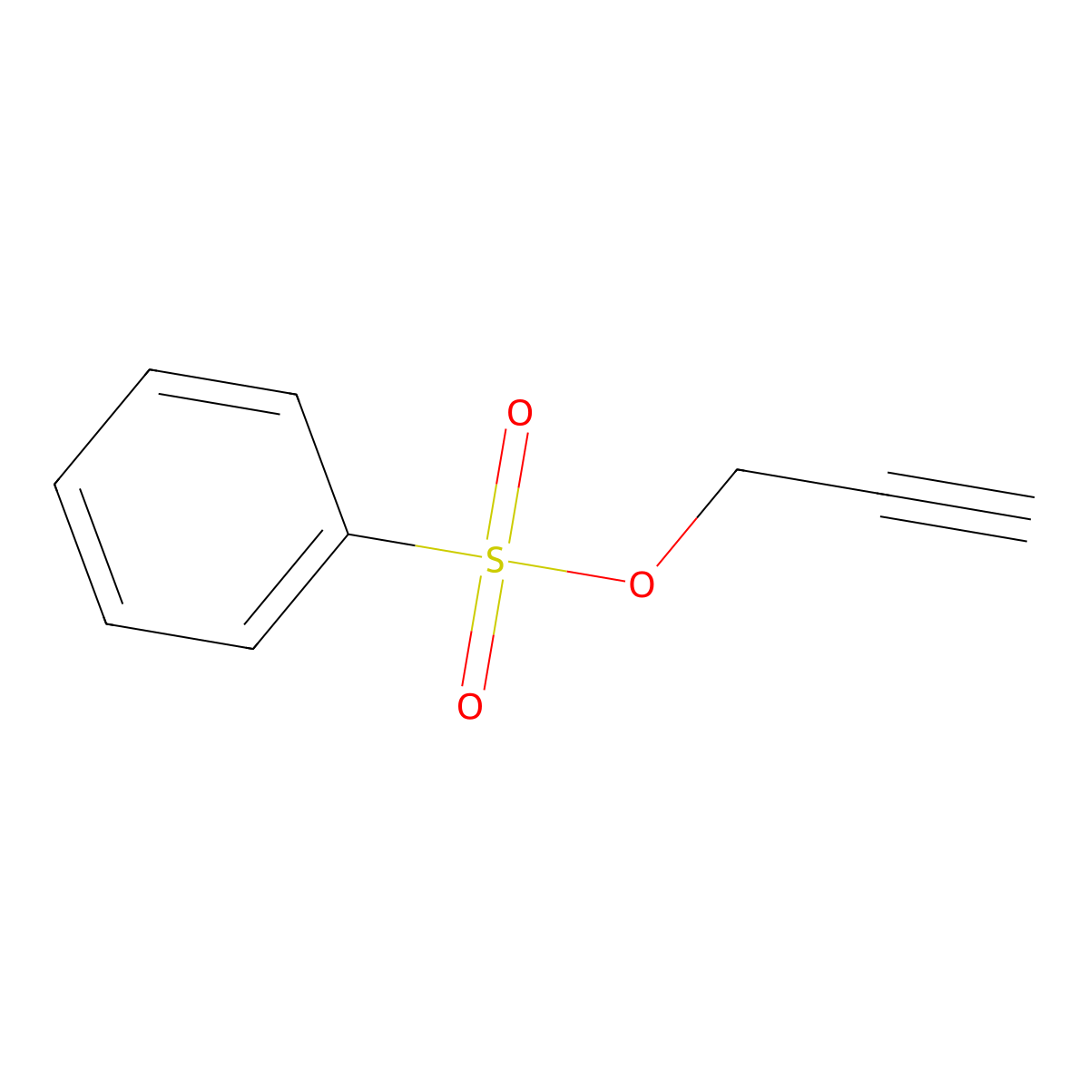 2-Propyn-1-ol, 1-benzenesulfonate molecular structure, CAS 6165-75-9