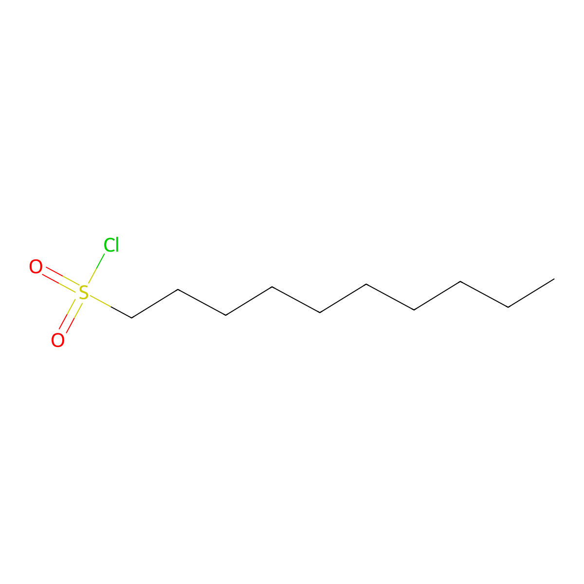1-Decanesulfonyl chloride molecular structure, CAS 61652-81-1