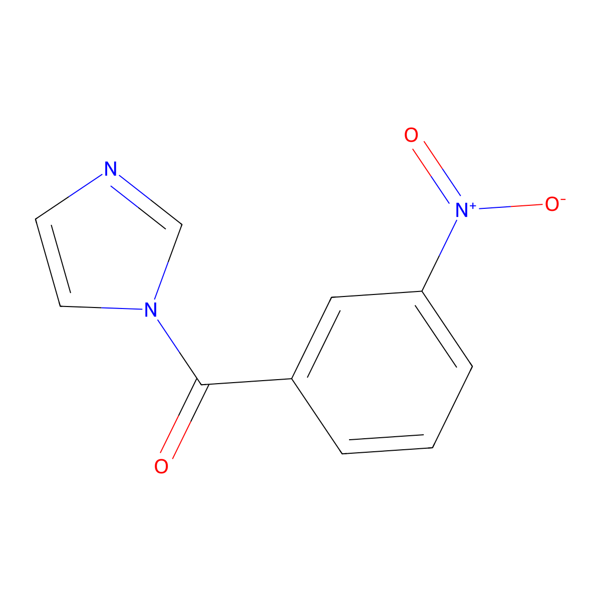 (1H-Imidazol-1-yl)(3-nitrophenyl)methanone molecular structure, CAS 61652-82-2