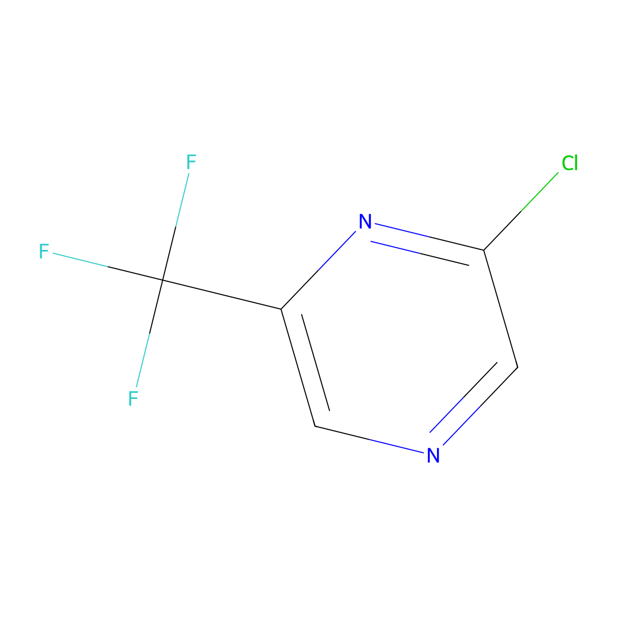 2-Chloro-6-(trifluoromethyl)pyrazine molecular structure, CAS 61655-69-4