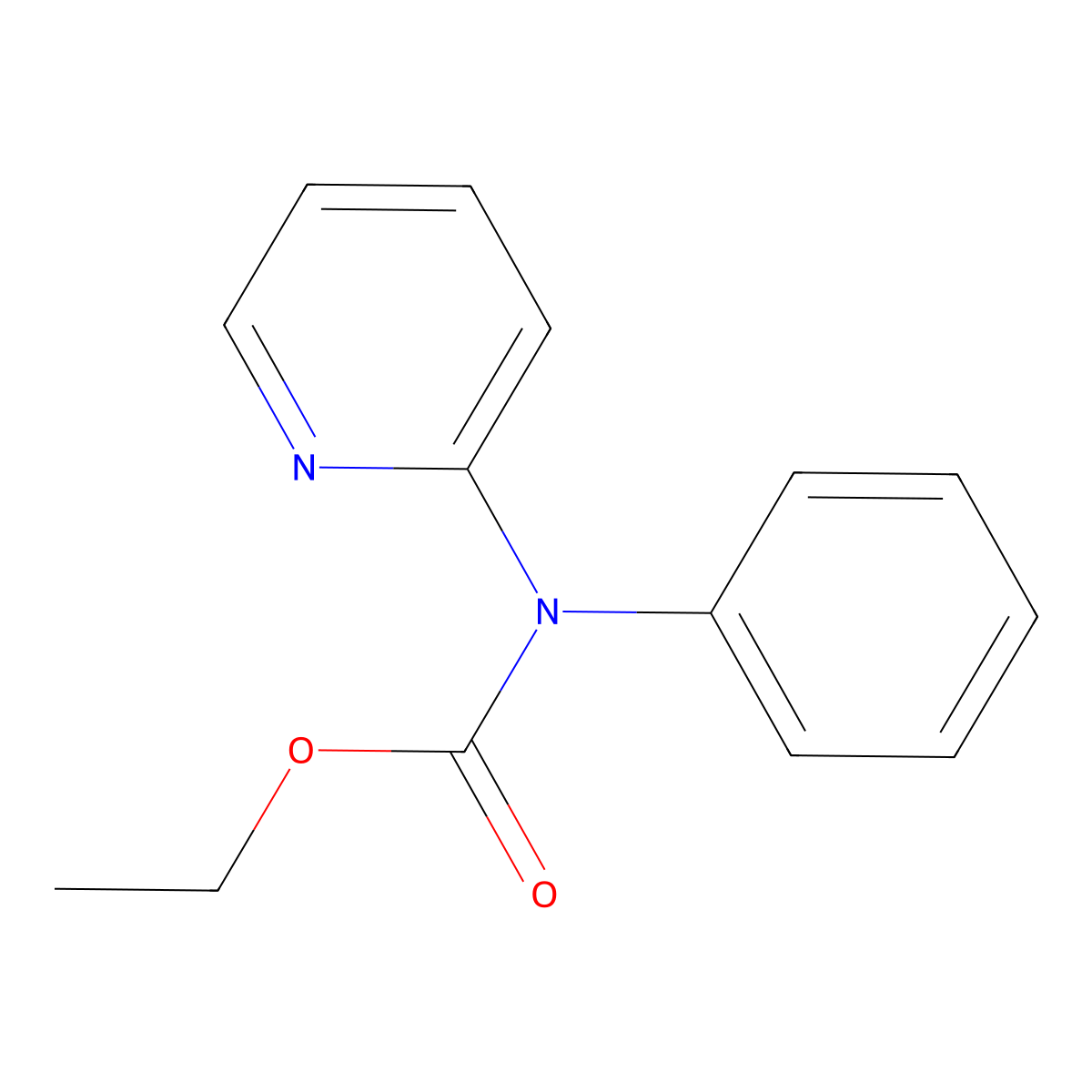 Carbamic acid, phenyl-2-pyridinyl-, ethyl ester molecular structure, CAS 61656-89-1
