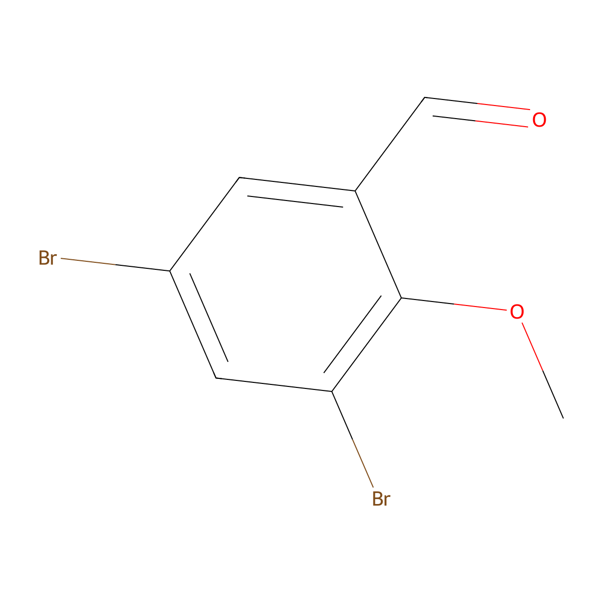 3,5-Dibromo-2-methoxybenzaldehyde molecular structure, CAS 61657-65-6