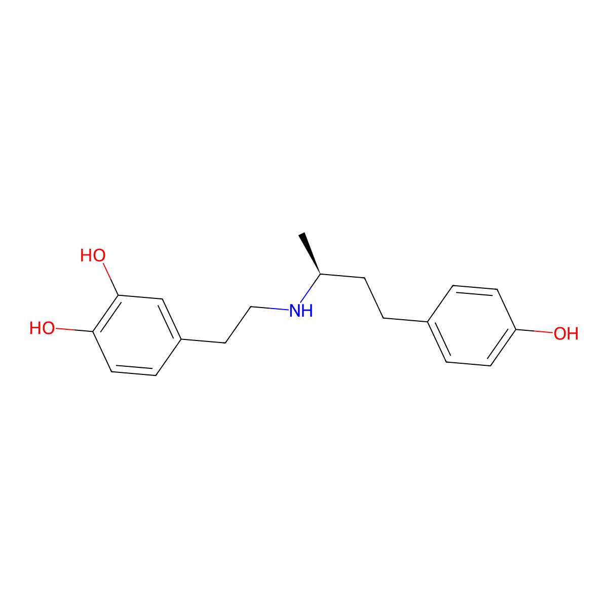 Levdobutamine molecular structure, CAS 61661-06-1