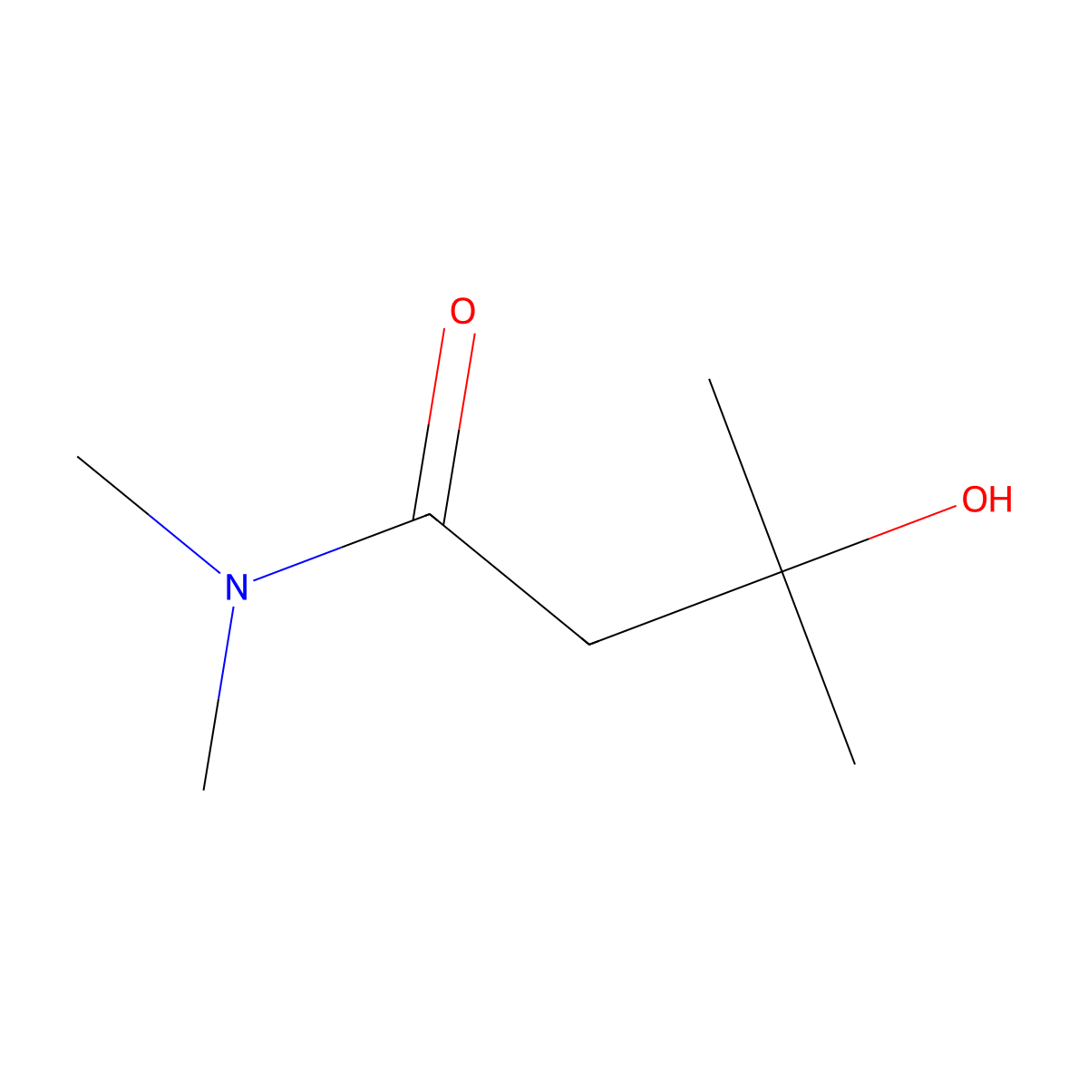 3-Hydroxy-N,N,3-trimethylbutanamide molecular structure, CAS 61665-47-2