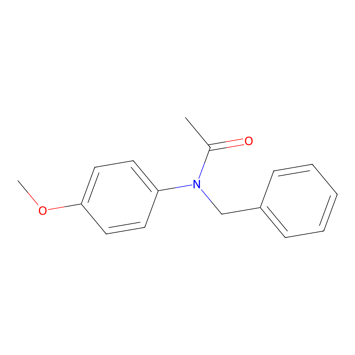 Acetamide, N-(4-methoxyphenyl)-N-(phenylmethyl)- molecular structure, CAS 61667-90-1