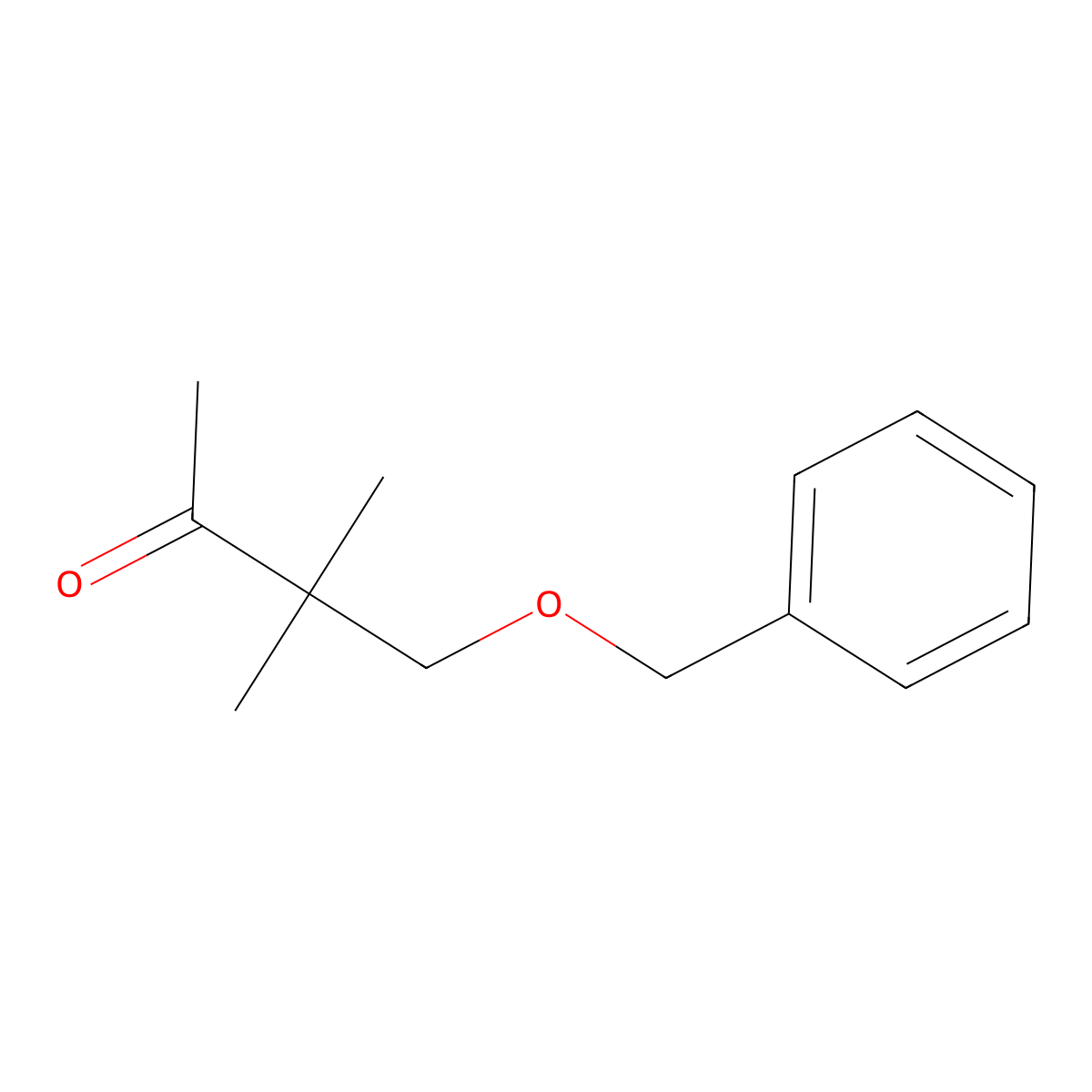 2-Butanone, 3,3-dimethyl-4-(phenylmethoxy)- molecular structure, CAS 61674-96-2