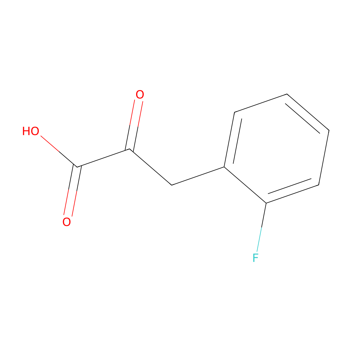 3-(2-Fluorophenyl)-2-oxopropanoic acid molecular structure, CAS 61676-23-1