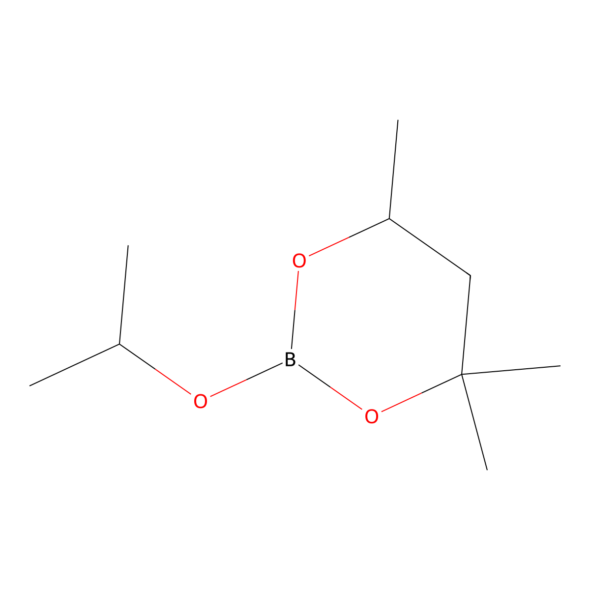 2-Isopropoxy-4,4,6-trimethyl-1,3,2-dioxaborinane molecular structure, CAS 61676-61-7