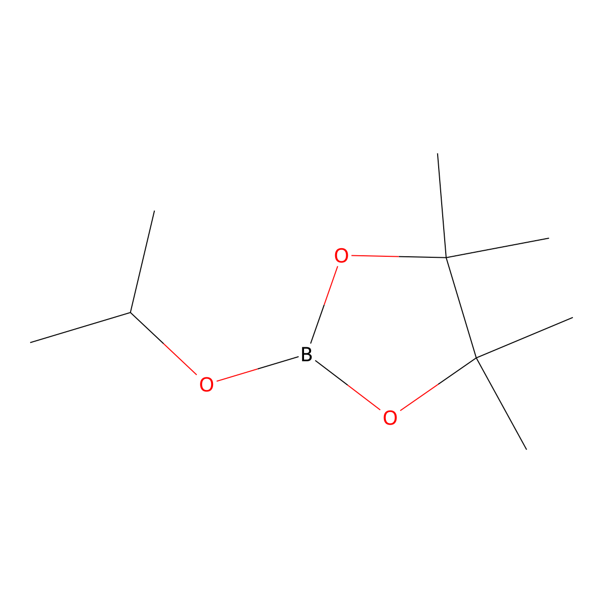 2-Isopropoxy-4,4,5,5-tetramethyl-1,3,2-dioxaborolane molecular structure, CAS 61676-62-8