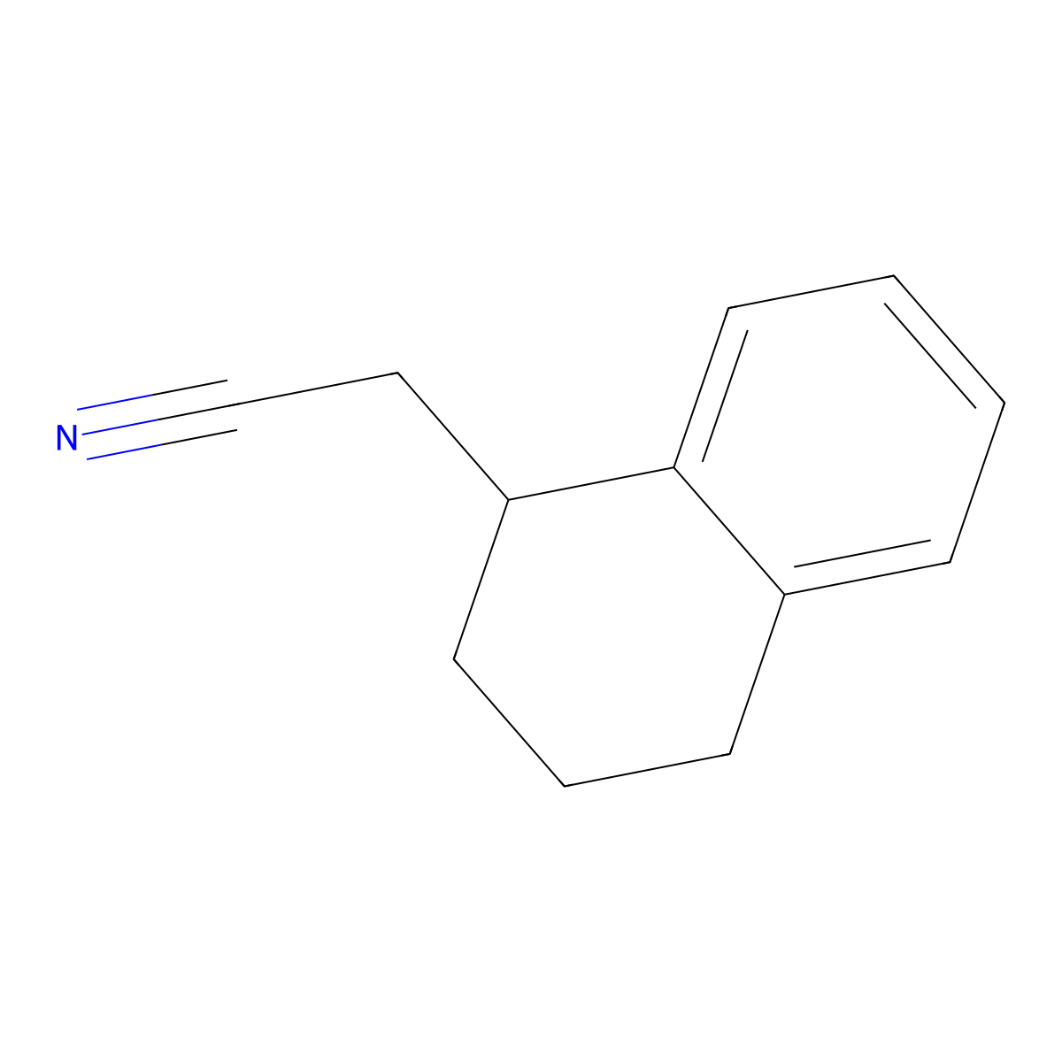 2-(1,2,3,4-Tetrahydronaphthalen-1-yl)acetonitrile molecular structure, CAS 61677-91-6