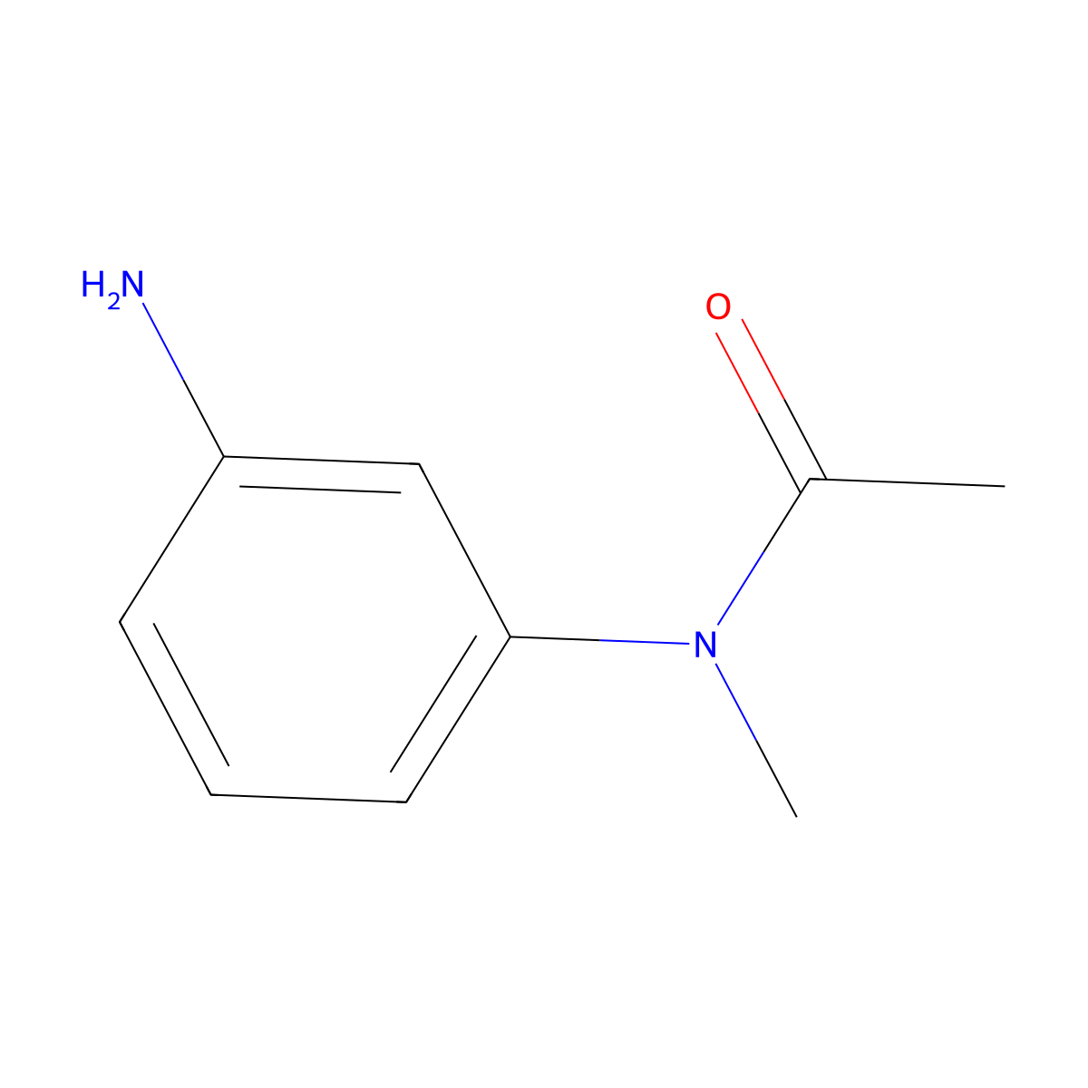 N-(3-aminophenyl)-N-methylacetamide molecular structure, CAS 61679-27-4