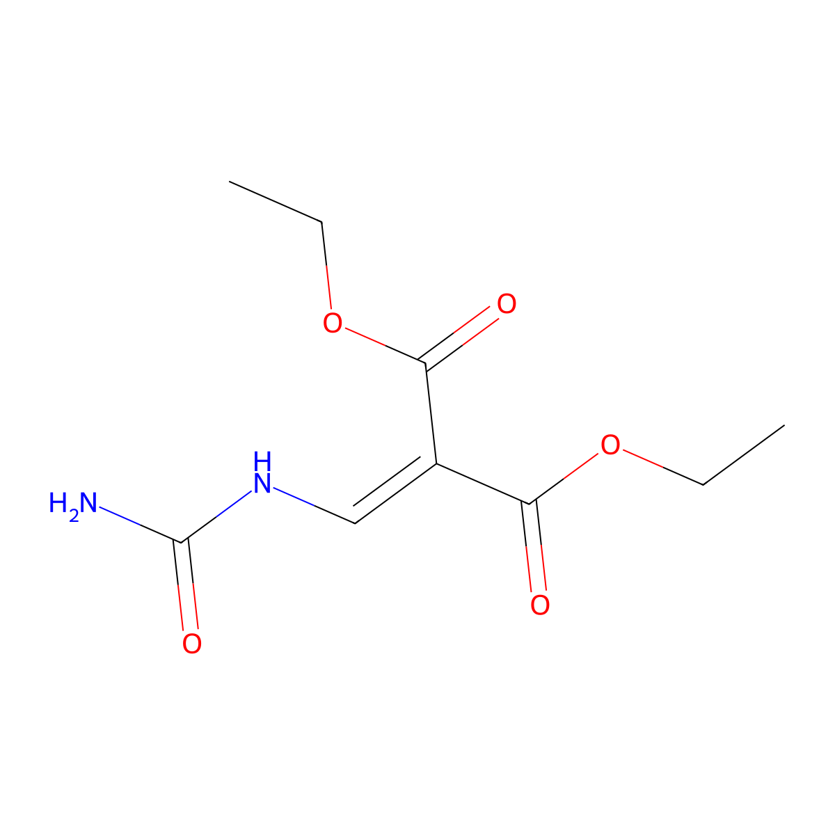 Diethyl 2-[(carbamoylamino)methylidene]propanedioate molecular structure, CAS 61679-84-3