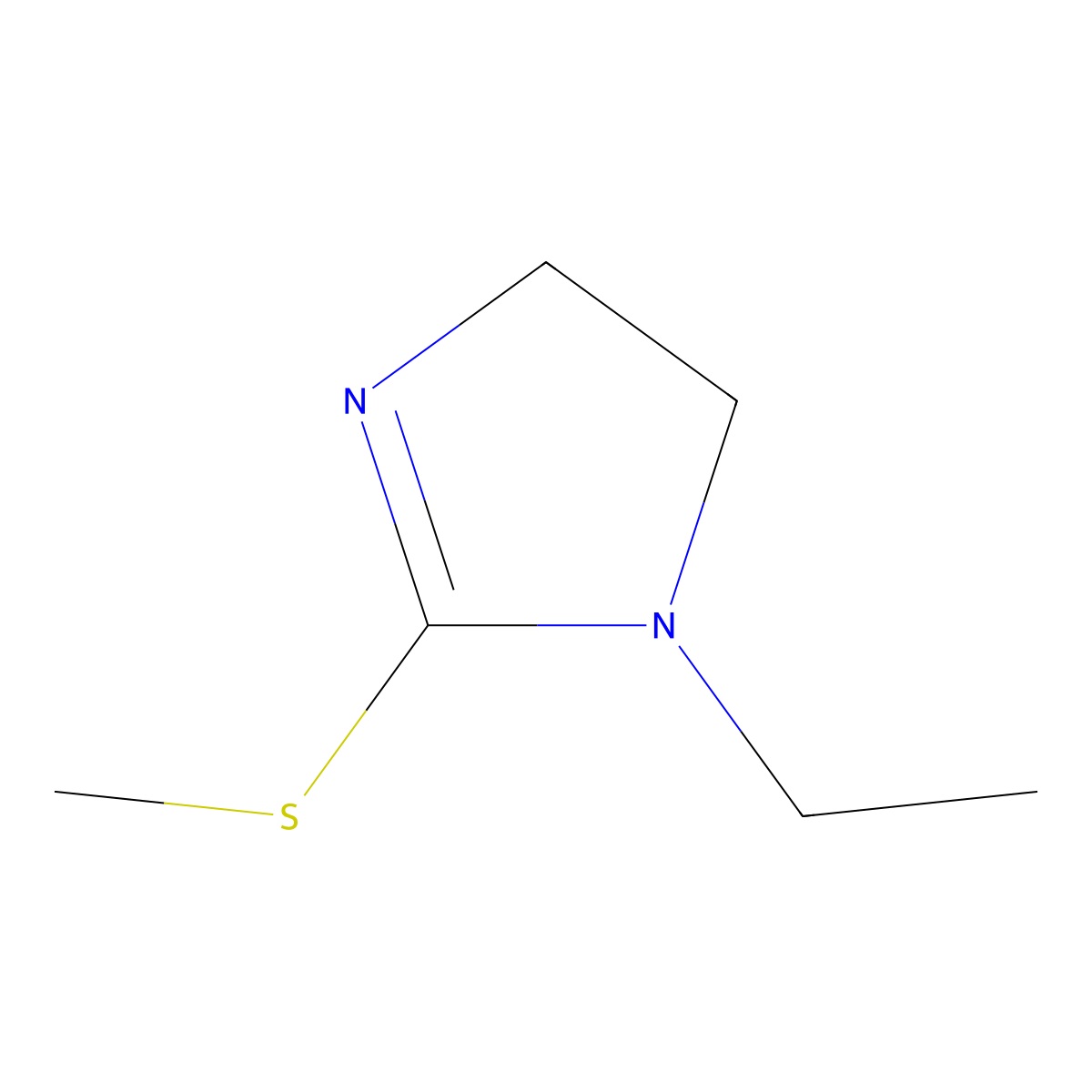 1-Ethyl-2-(methylsulfanyl)-4,5-dihydro-1H-imidazole molecular structure, CAS 61682-18-6