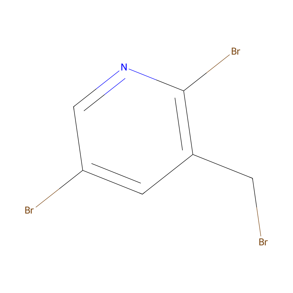 2,5-Dibromo-3-(bromomethyl)pyridine molecular structure, CAS 61686-65-5