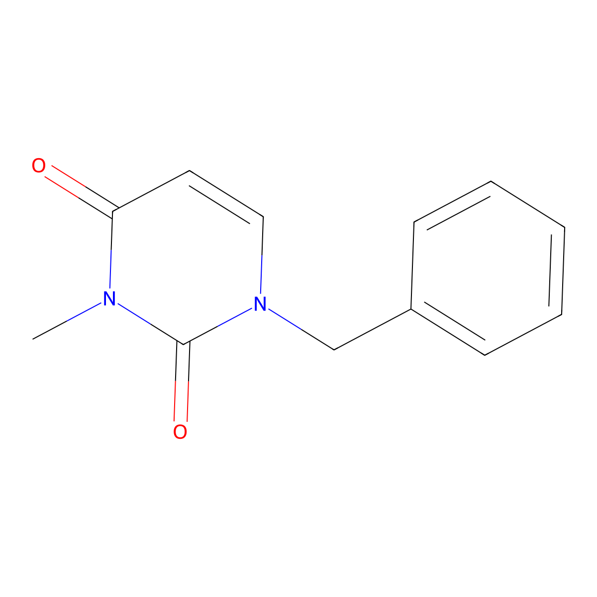 1-Benzyl-3-methyl-1,2,3,4-tetrahydropyrimidine-2,4-dione molecular structure, CAS 61686-79-1