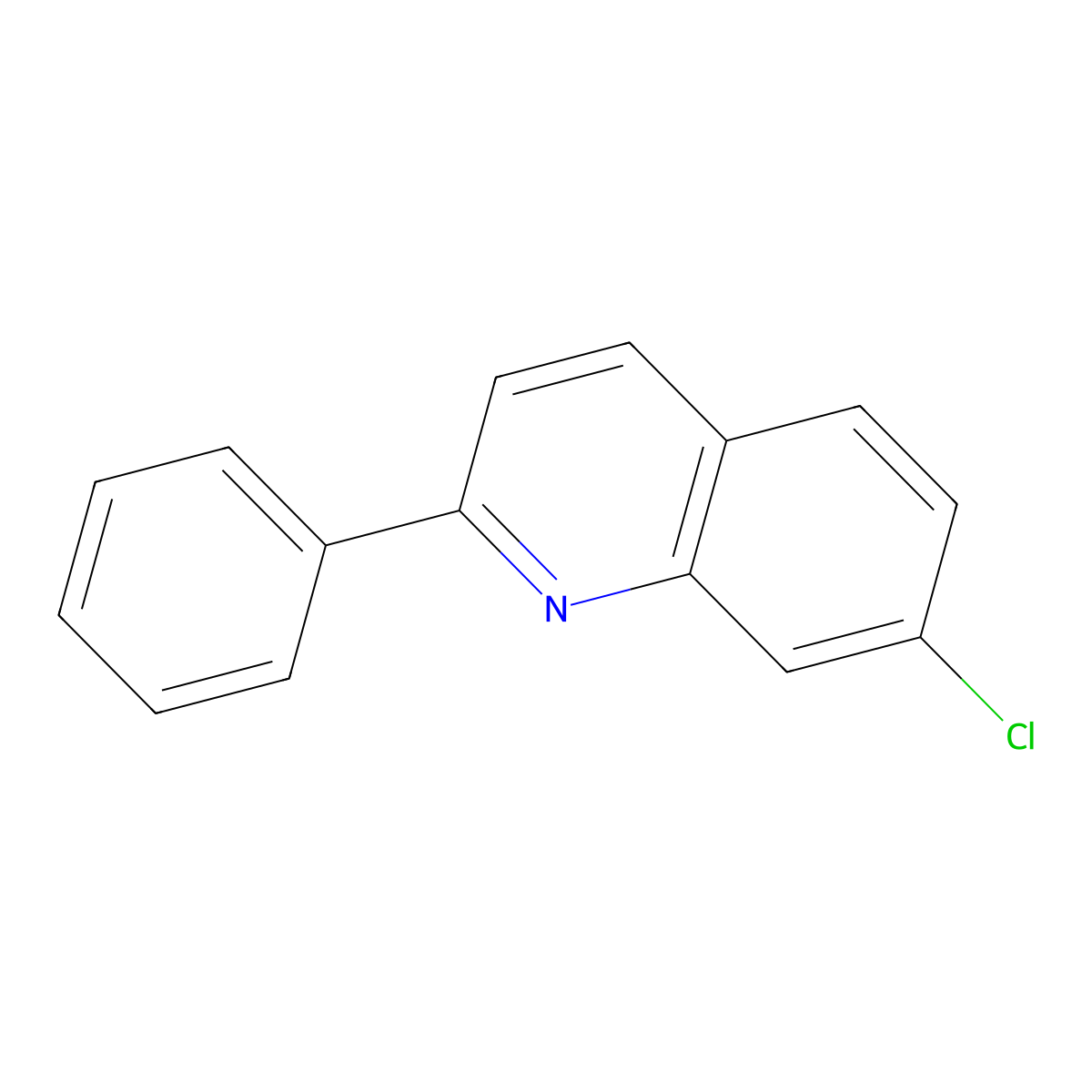 7-Chloro-2-phenylquinoline molecular structure, CAS 61687-26-1