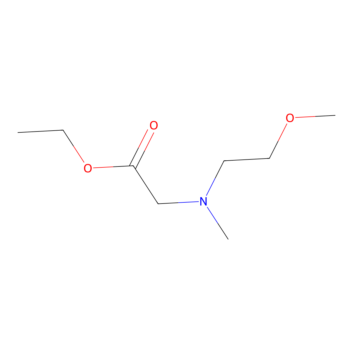 ethyl N-(2-methoxyethyl)-N-methylglycinate molecular structure, CAS 616882-60-1