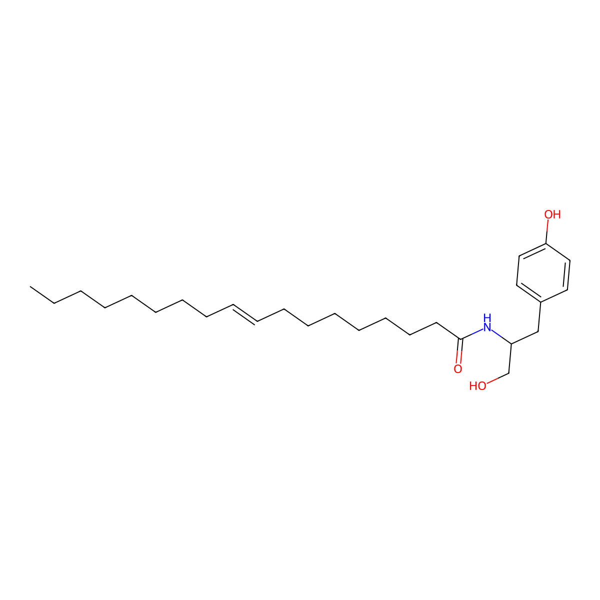 (S)-N-oleoyltyrosinol molecular structure, CAS 616884-62-9