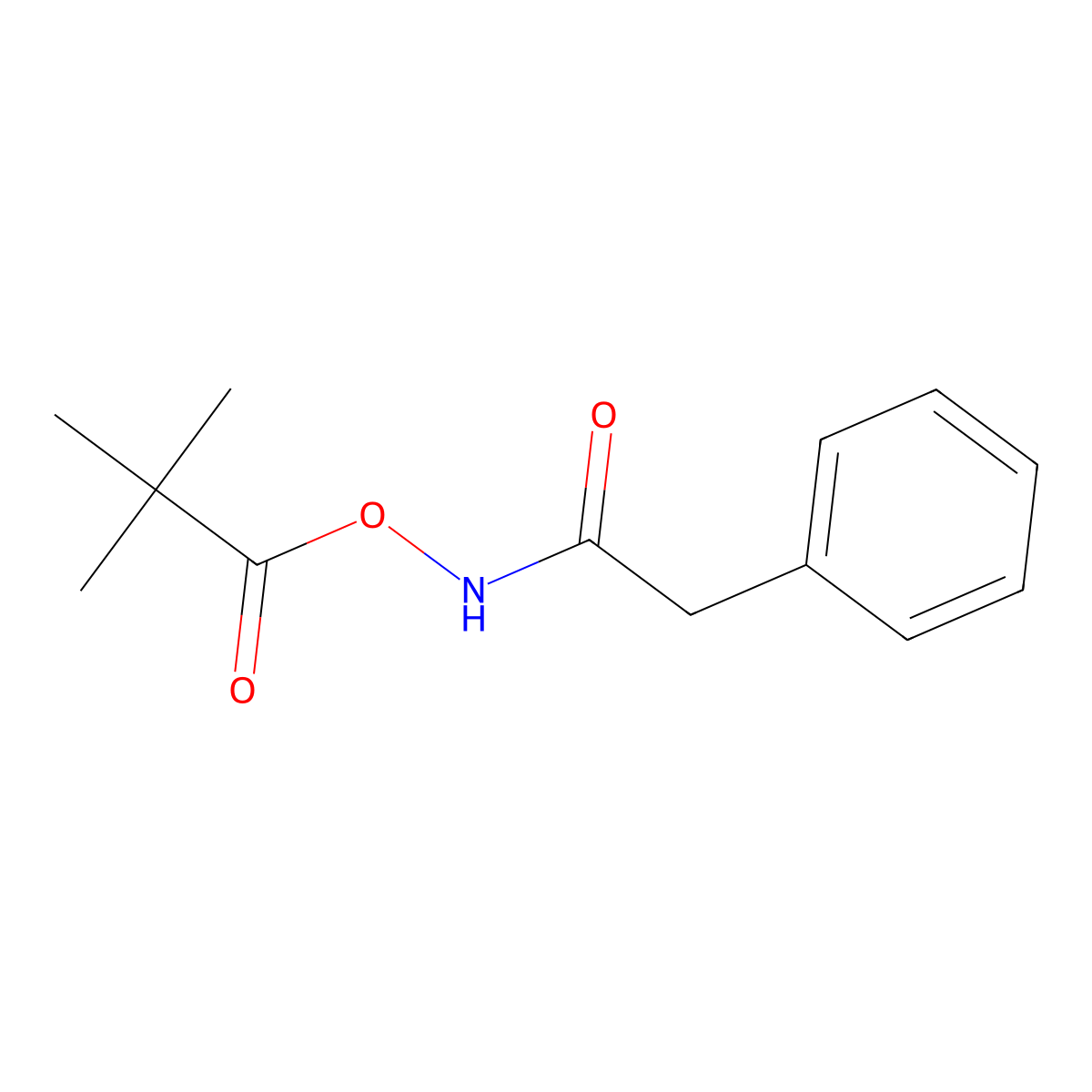 N-[(2,2-Dimethylpropanoyl)oxy]-2-phenylacetamide molecular structure, CAS 61689-15-4