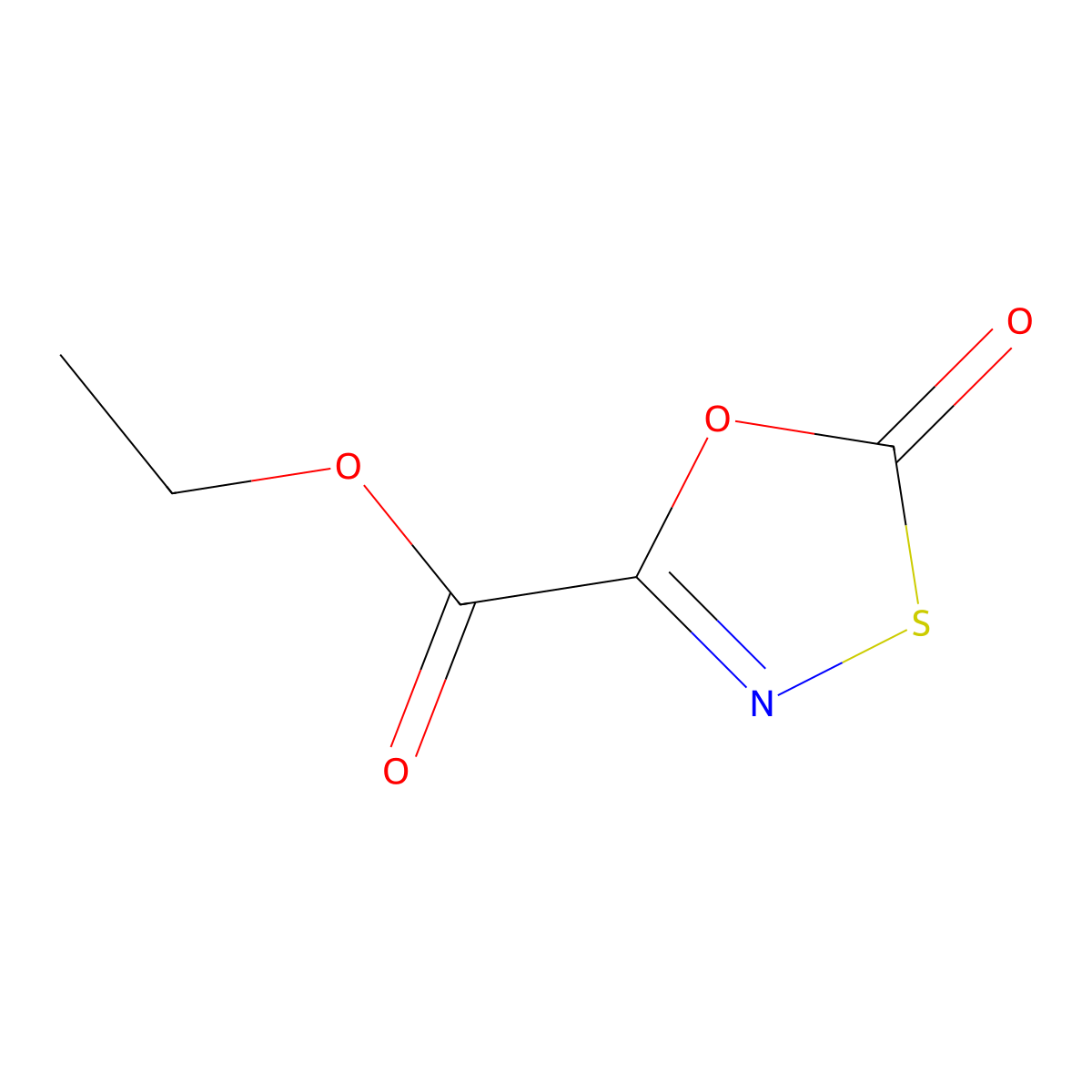 ethyl 2-oxo-2H-1,3,4-oxathiazole-5-carboxylate molecular structure, CAS 61689-40-5