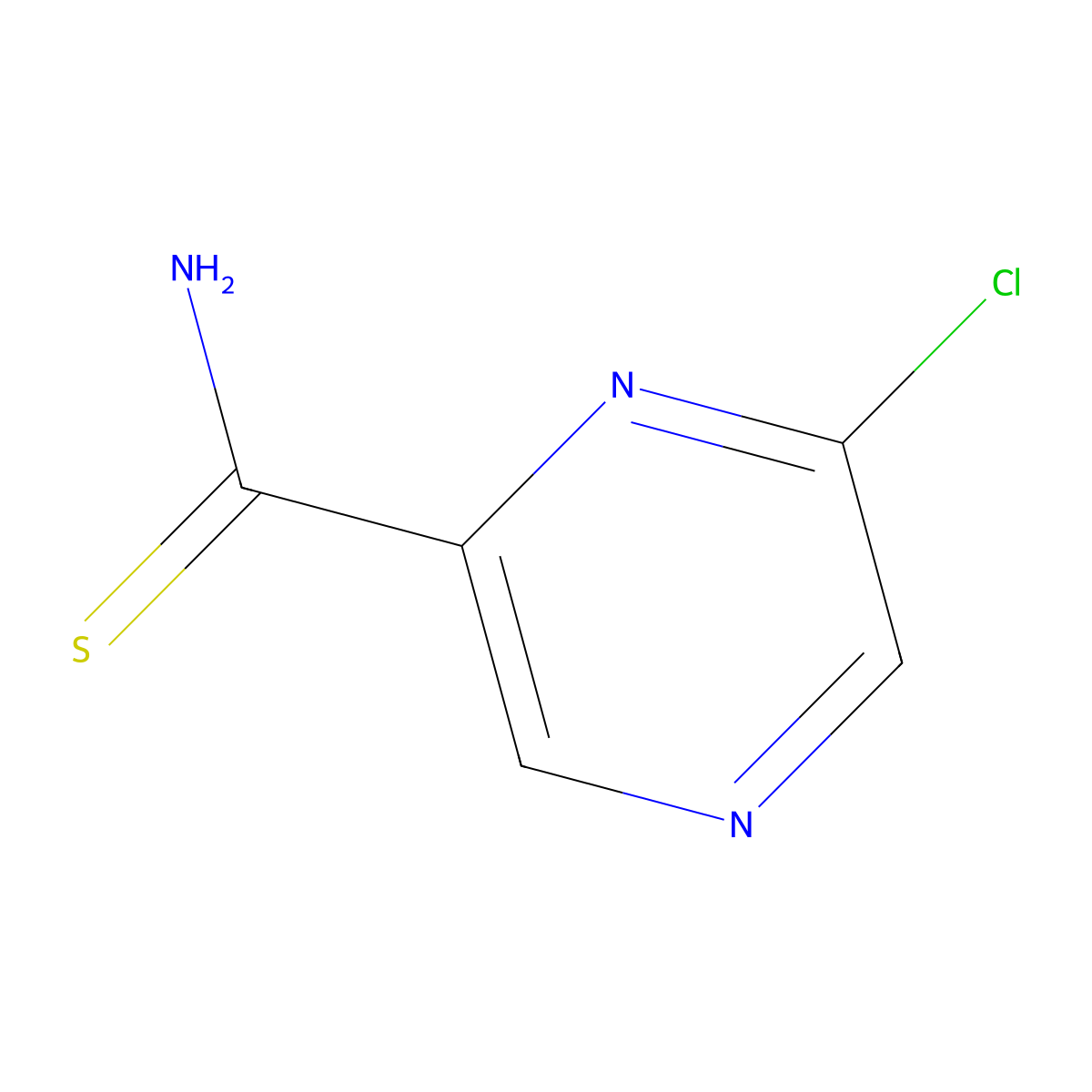 6-Chloropyrazine-2-carbothioamide molecular structure, CAS 61689-61-0