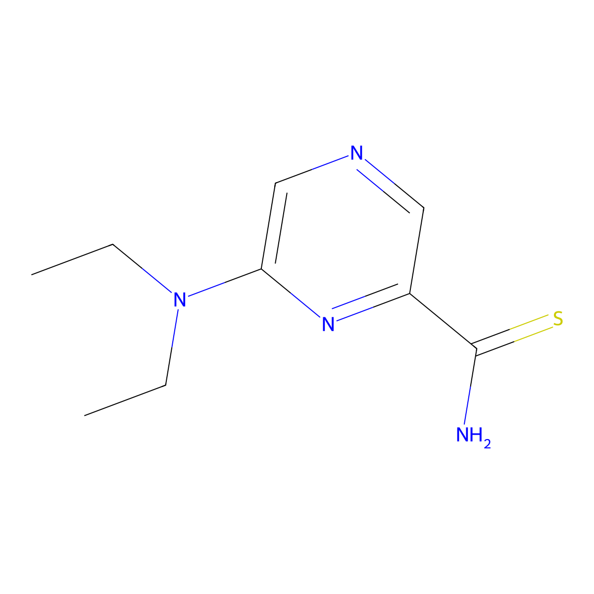 6-(Diethylamino)pyrazine-2-carbothioamide molecular structure, CAS 61689-68-7