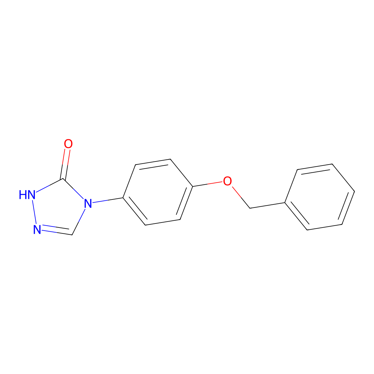 4-[4-(benzyloxy)phenyl]-2,4-dihydro-3H-1,2,4-triazol-3-one molecular structure, CAS 616897-41-7