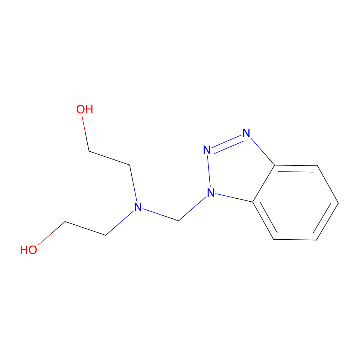 Ethanol, 2,2'-[(1H-benzotriazol-1-ylmethyl)imino]bis- molecular structure, CAS 61691-97-2