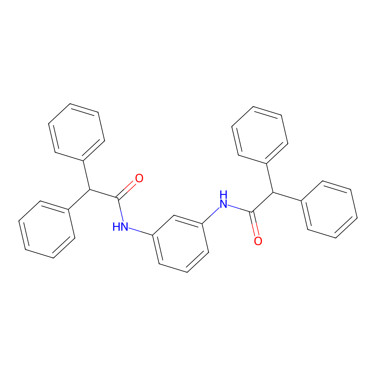 N-[3-[(2,2-diphenylacetyl)amino]phenyl]-2,2-diphenylacetamide molecular structure, CAS 61692-65-7