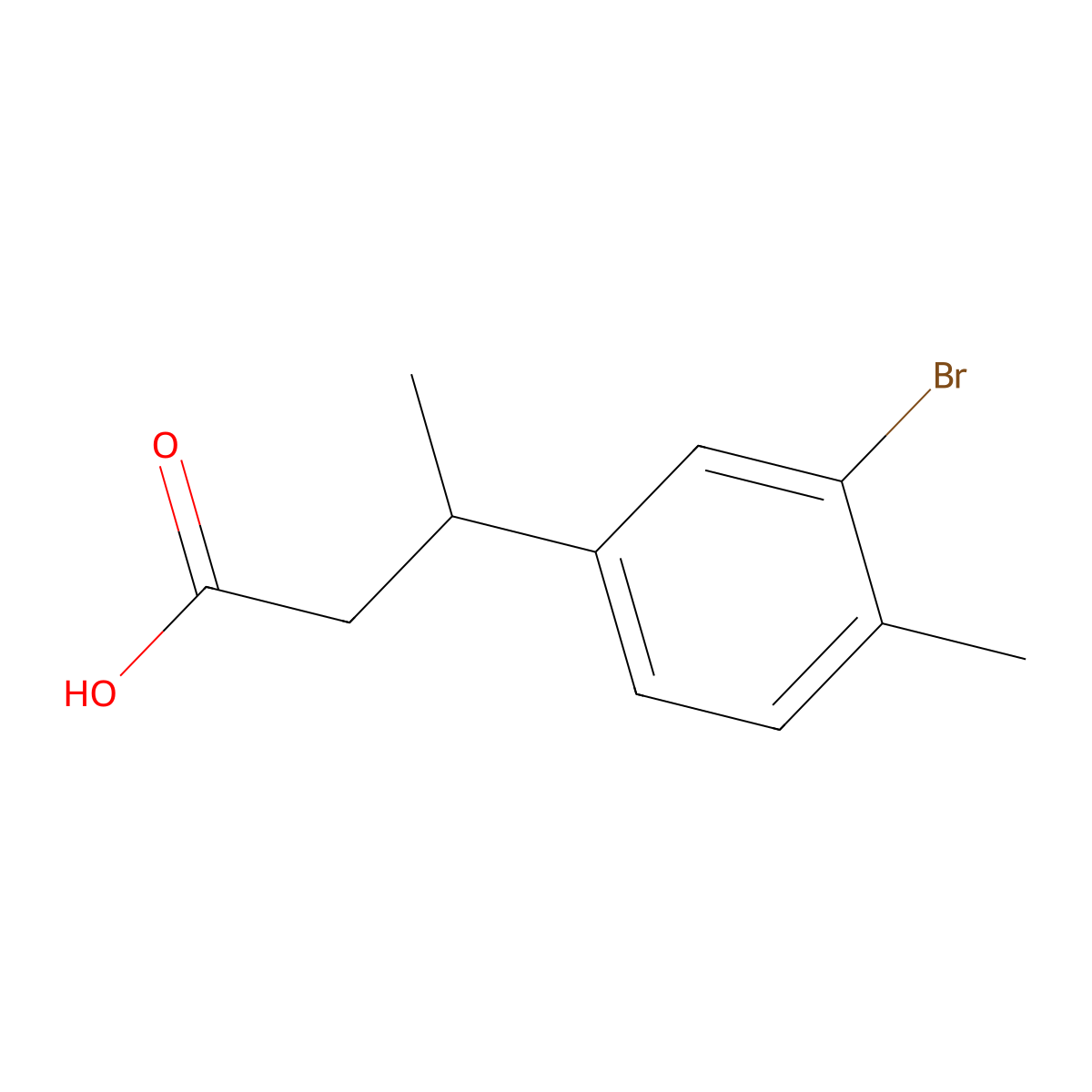 3-(3-Bromo-4-methylphenyl)butanoic acid molecular structure, CAS 61692-72-6