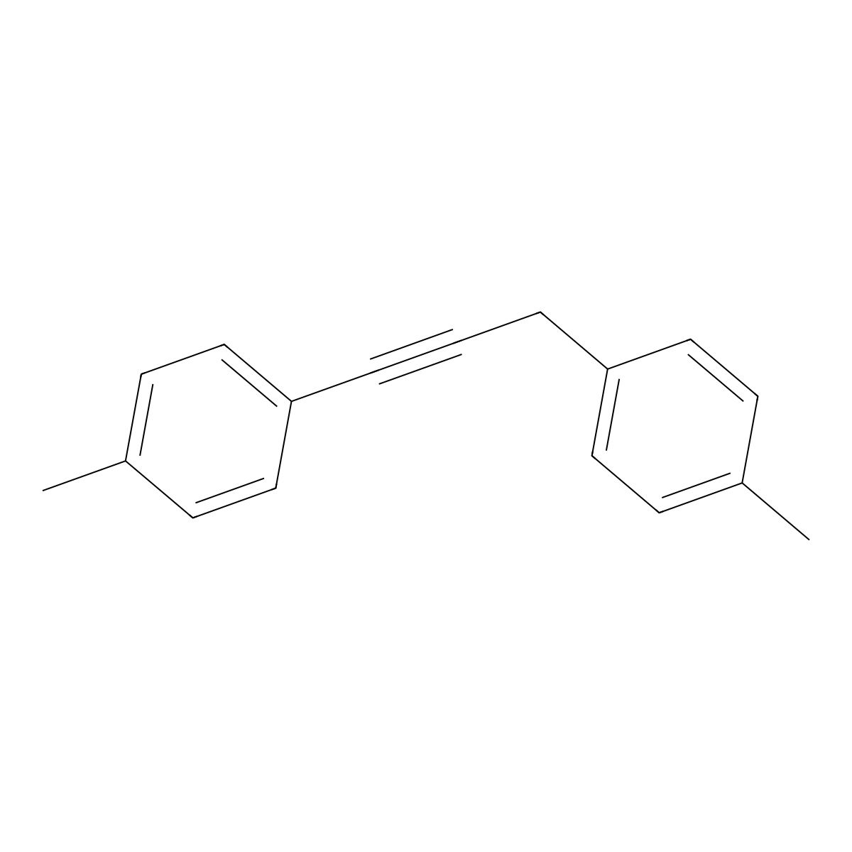 Benzene, 1,1'-(1-propyne-1,3-diyl)bis[4-methyl- molecular structure, CAS 61692-91-9