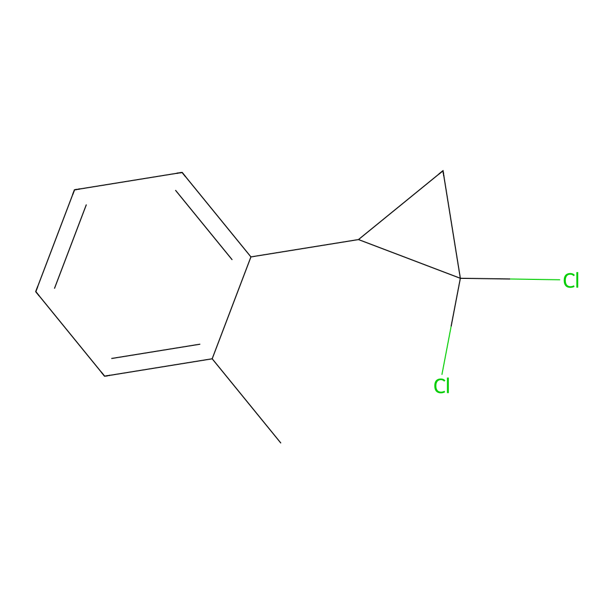 1-(2,2-Dichlorocyclopropyl)-2-methylbenzene molecular structure, CAS 61693-47-8
