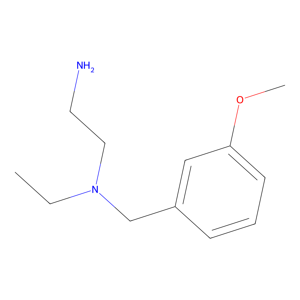 N1-ethyl-N1-(3-methoxybenzyl)ethane-1,2-diamine molecular structure, CAS 61694-79-9