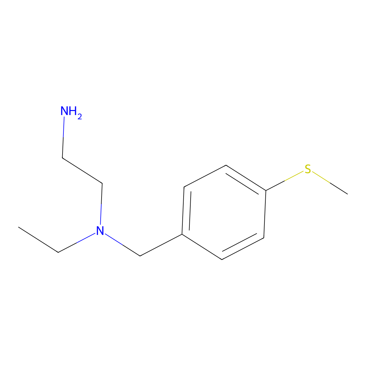 N1-Ethyl-N1-(4-(methylthio)benzyl)ethane-1,2-diamine molecular structure, CAS 61694-90-4