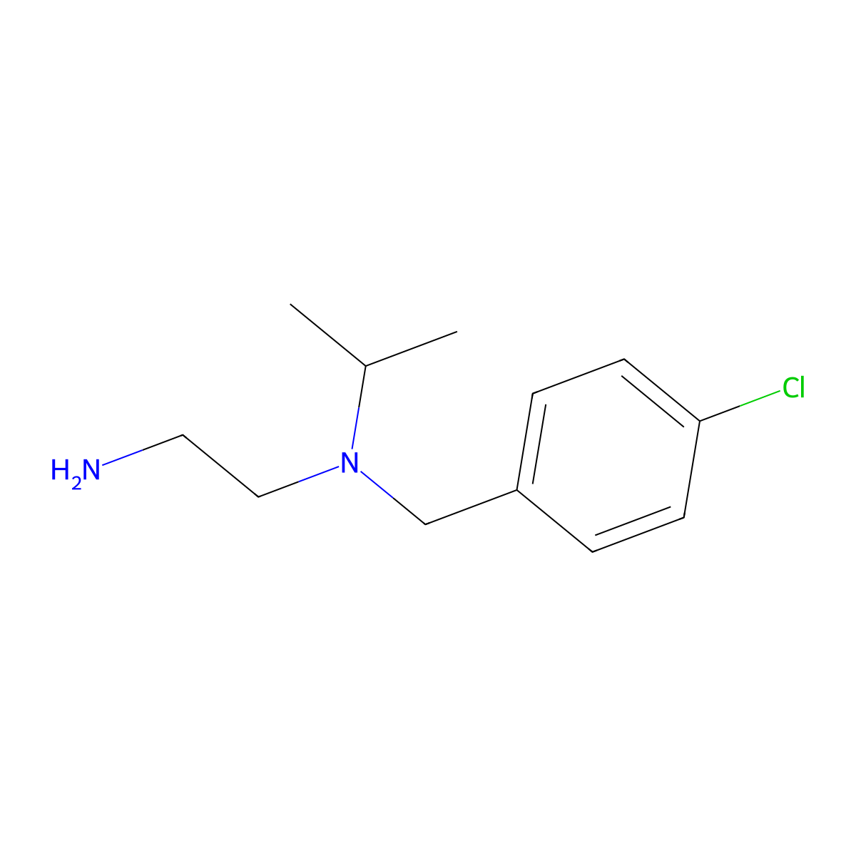 N1-(4-chlorobenzyl)-N1-isopropylethane-1,2-diamine molecular structure, CAS 61694-91-5