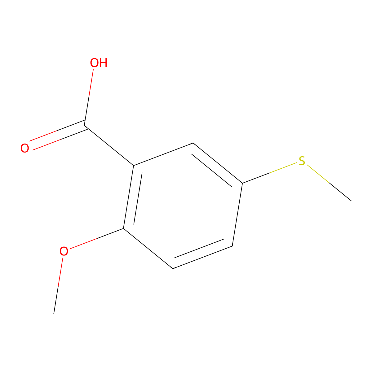 5-(Methylthio)-o-anisic acid molecular structure, CAS 61694-97-1
