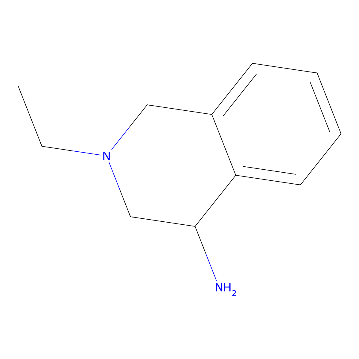 2-Ethyl-1,2,3,4-tetrahydroisoquinolin-4-amine molecular structure, CAS 61695-04-3