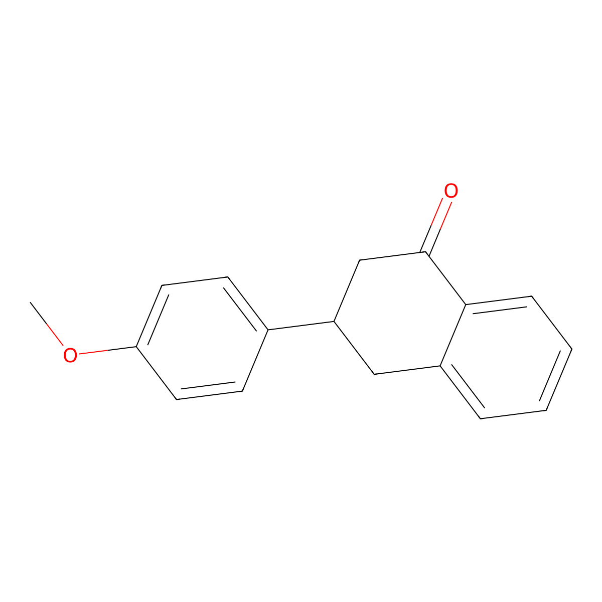 1(2H)-Naphthalenone, 3,4-dihydro-3-(4-methoxyphenyl)- molecular structure, CAS 61696-79-5