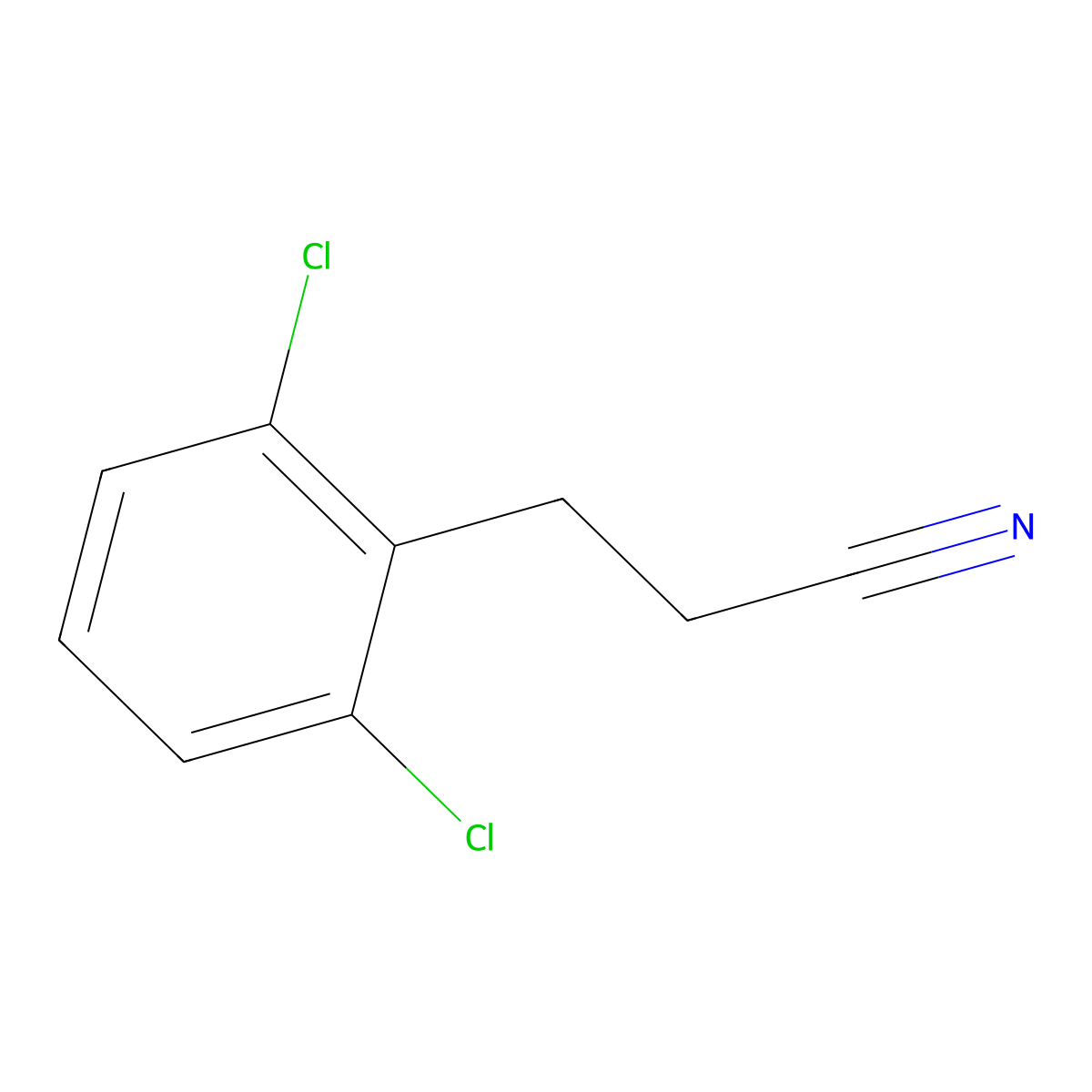 3-(2,6-Dichlorophenyl)propanenitrile molecular structure, CAS 61698-06-4