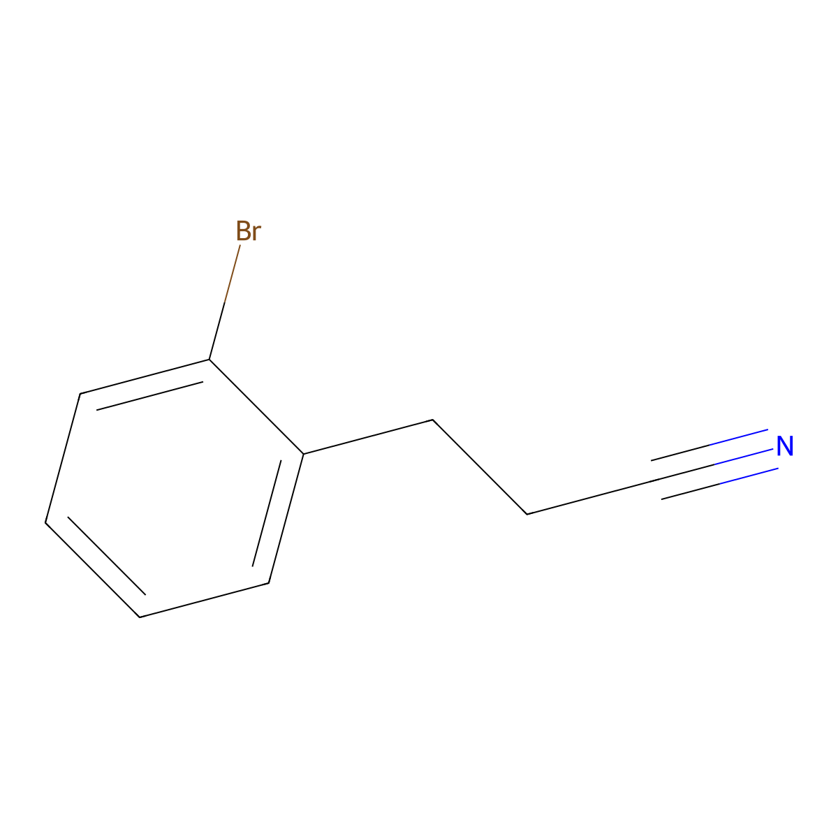 3-(2-Bromophenyl)propanenitrile molecular structure, CAS 61698-07-5