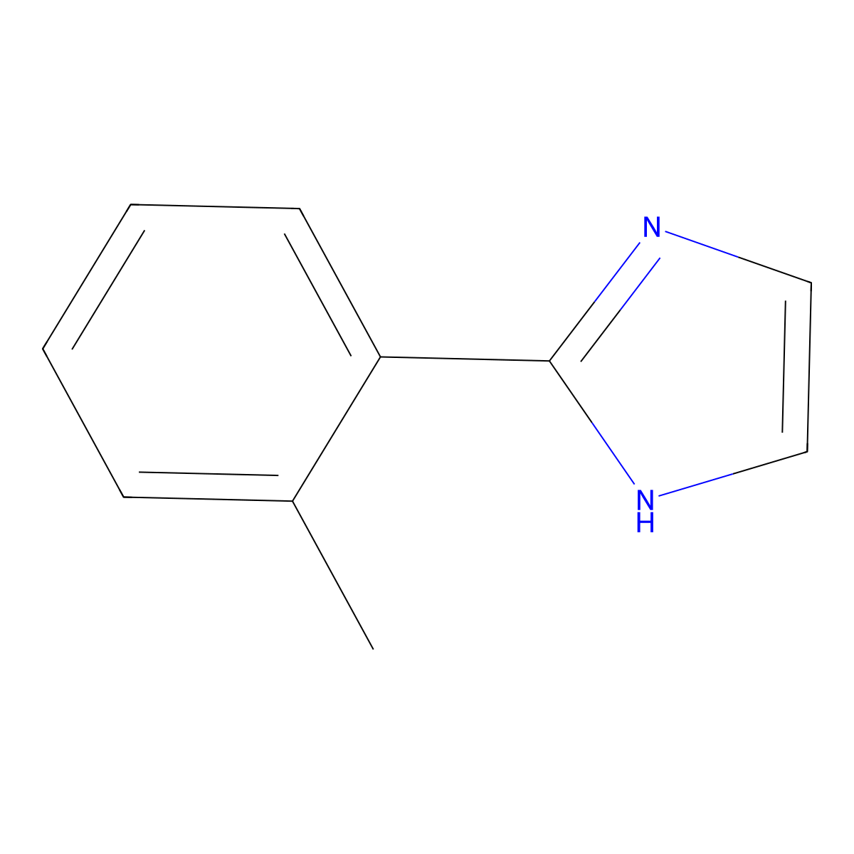 1H-Imidazole, 2-(2-methylphenyl)- molecular structure, CAS 61698-31-5