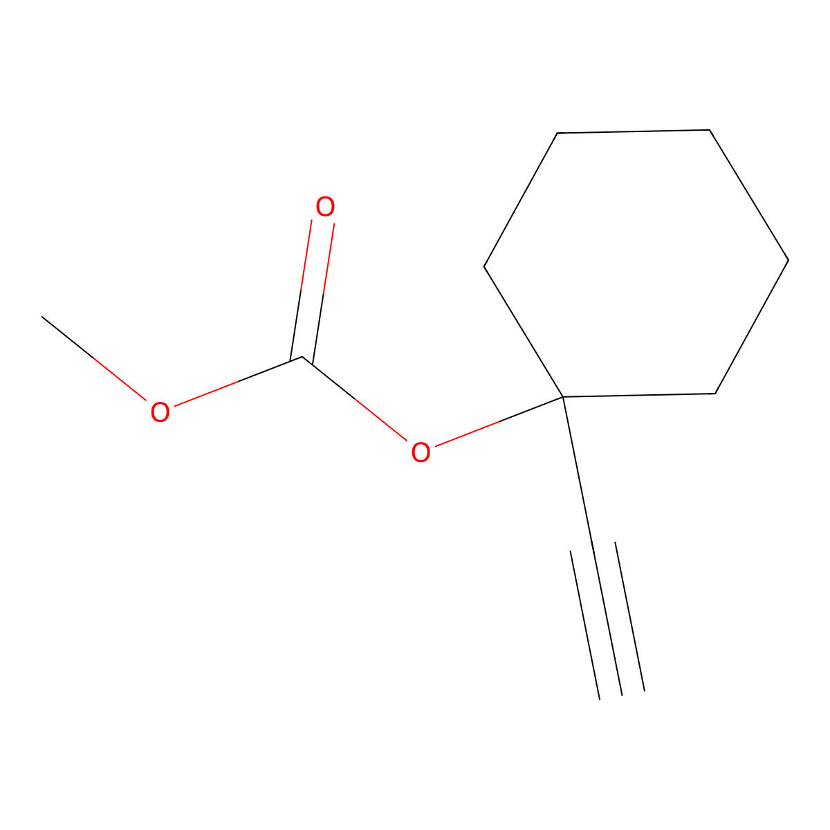 1-Ethynylcyclohexyl methyl carbonate molecular structure, CAS 61699-43-2