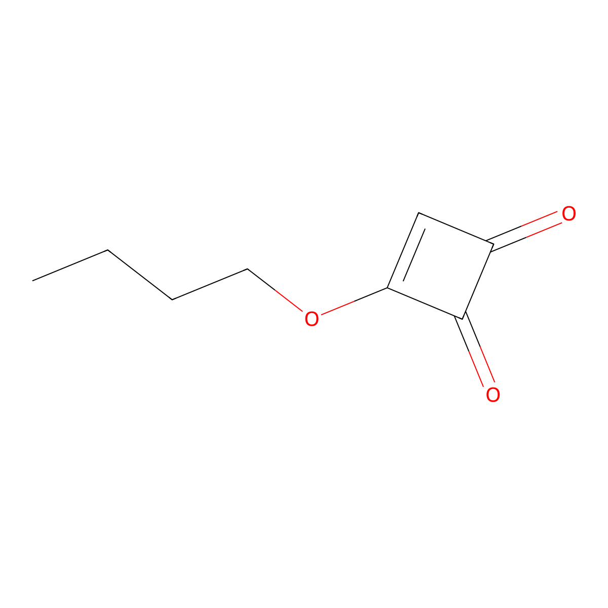 3-Butoxycyclobut-3-ene-1,2-dione molecular structure, CAS 61699-53-4