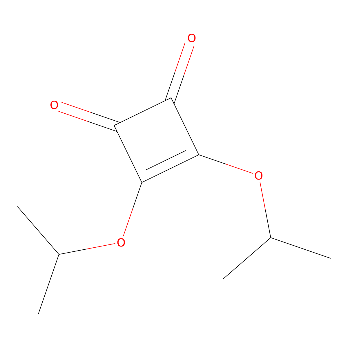 3,4-Diisopropoxy-3-cyclobutene-1,2-dione molecular structure, CAS 61699-62-5