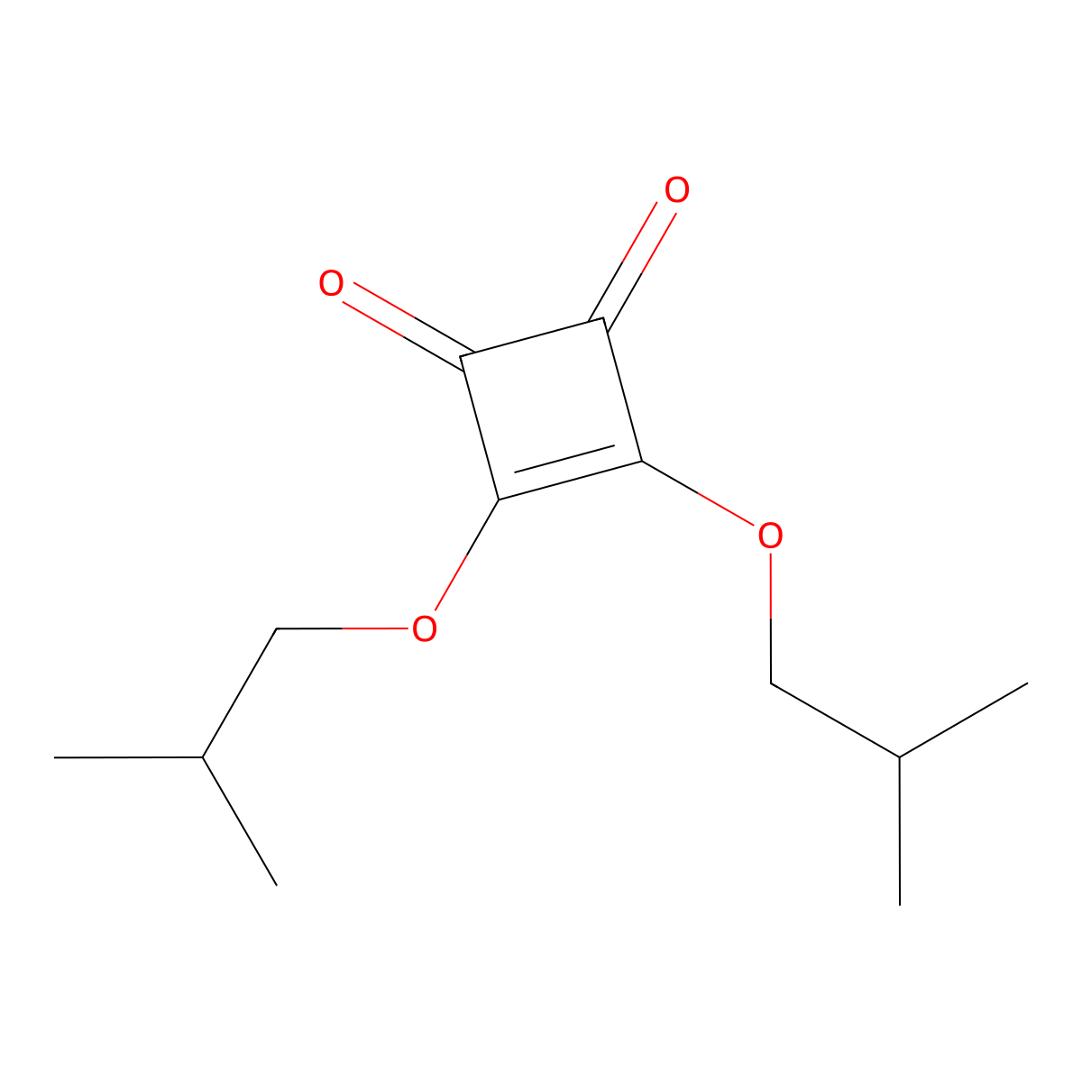 3,4-Bis(2-methylpropoxy)cyclobut-3-ene-1,2-dione molecular structure, CAS 61699-64-7