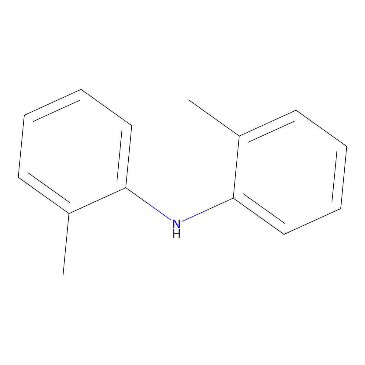 Benzenamine, 2-methyl-N-(2-methylphenyl)- molecular structure, CAS 617-00-5
