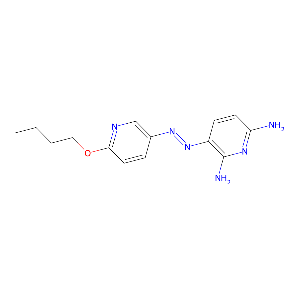 2,6-Diamino-2'-butyloxy-3,5'-azopyridine molecular structure, CAS 617-19-6