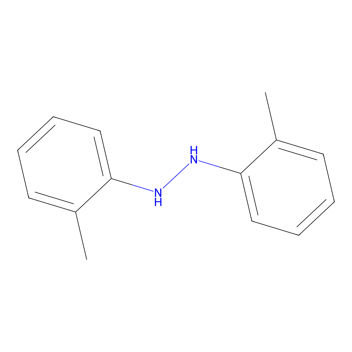 1,2-Bis(2-methylphenyl)hydrazine molecular structure, CAS 617-22-1