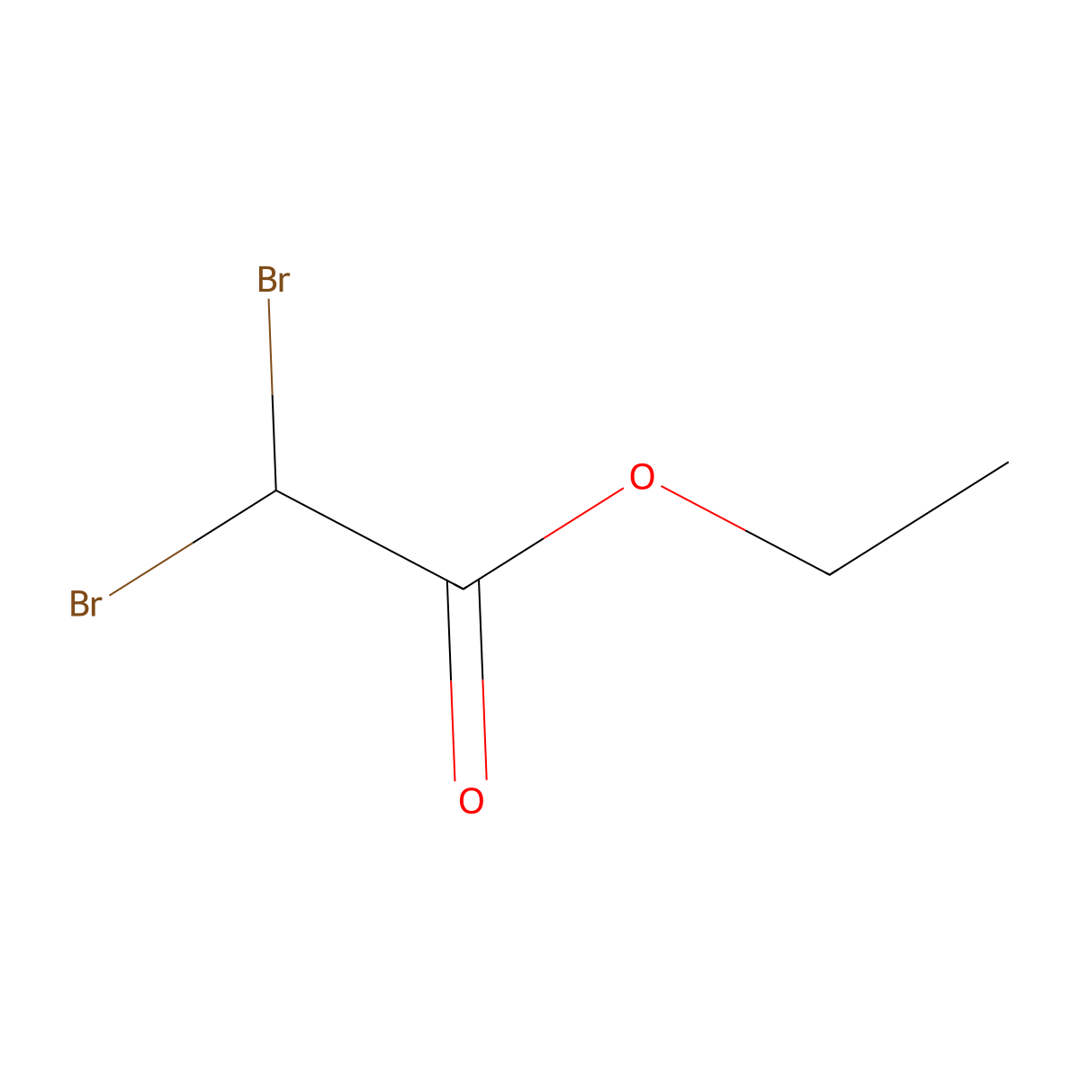 Ethyl dibromoacetate molecular structure, CAS 617-33-4