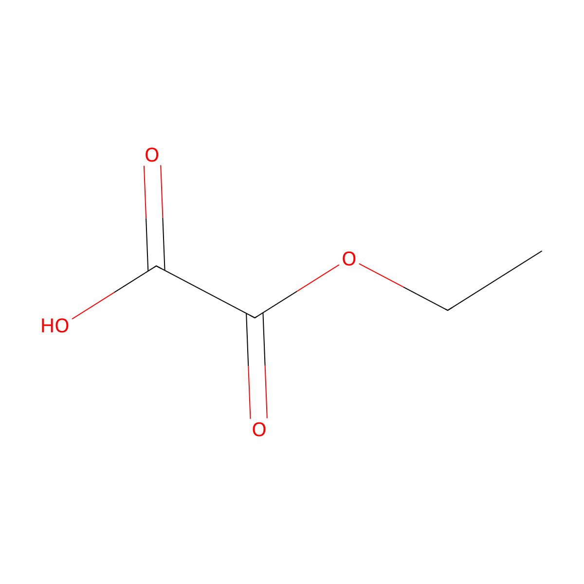 Monoethyl oxalate molecular structure, CAS 617-37-8